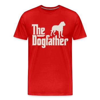 The Dogfather - Bullmastiff - Men's Premium Organic T-Shirt - red - Front - Damien (186cm)