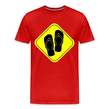 tong - T-shirt bio Premium Homme - rouge - Devant - Damien (186cm)