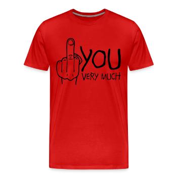 fuck you very much - T-shirt bio Premium Homme - rouge - Devant - Damien (186cm)