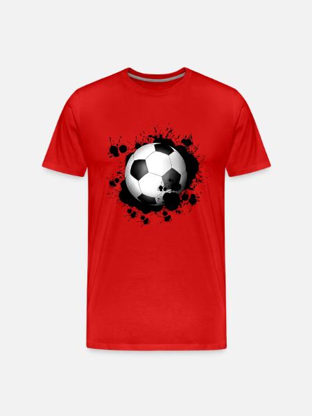 Fußball - Männer Premium Bio T-Shirt - Rot