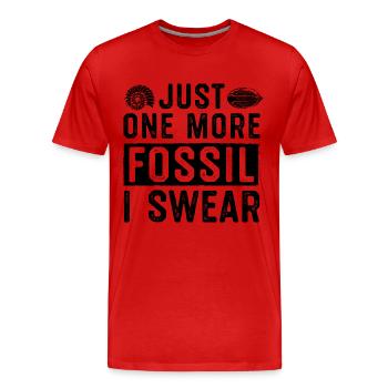 Fossiles cadeau | Collectionneur de fossiles Paléontologue - T-shirt bio Premium Homme - rouge - Devant - Damien (186cm)