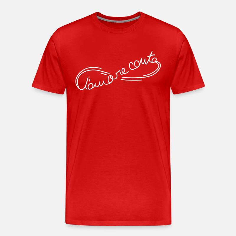 l'amore_conta_ac4 - Männer Premium Bio T-Shirt - Rot