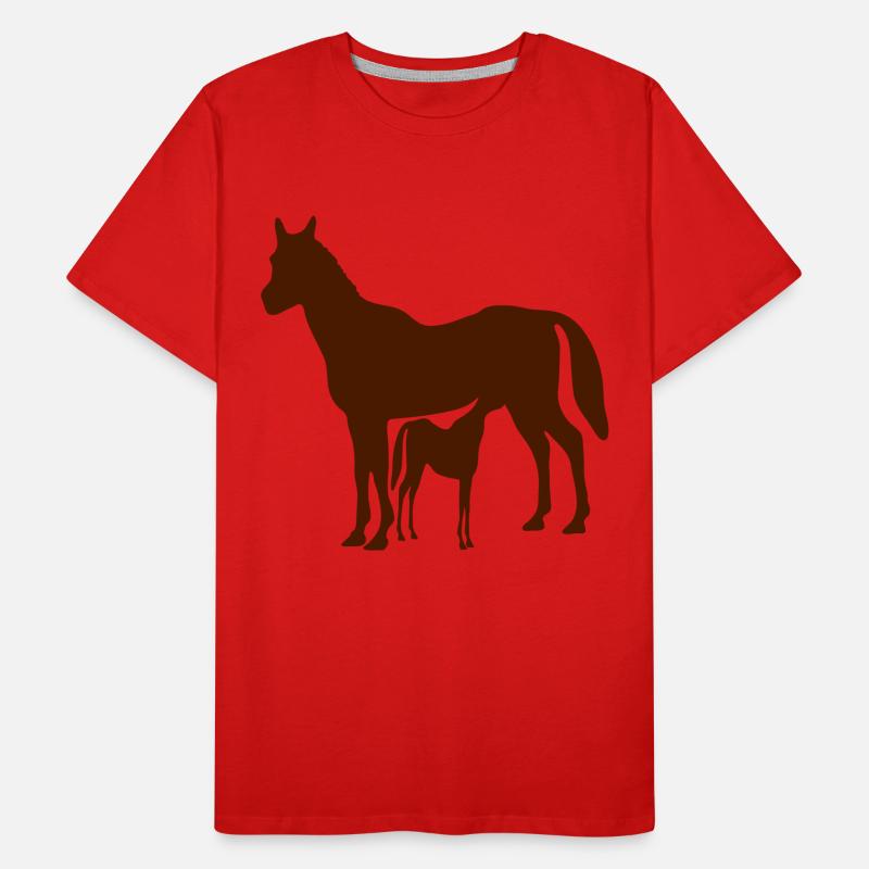 pferd Männer Premium Bio T-Shirt