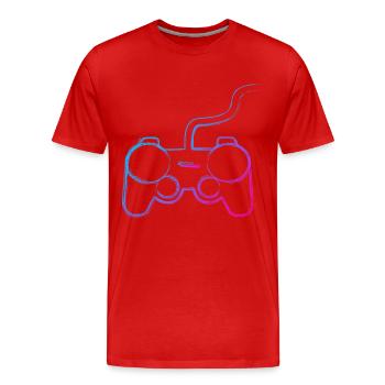 Contrôleur Graffiti Gamer - T-shirt bio Premium Homme - rouge - Devant - Damien (186cm)