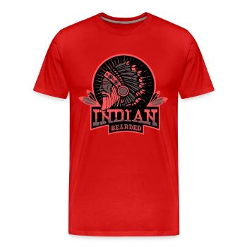 INDIAN BEARDED - Men's Premium Organic T-Shirt - red - Front - Damien (186cm)