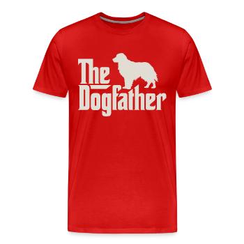 Le Dogfather - Golden Retriever du Labrador - T-shirt bio Premium Homme - rouge - Devant - Damien (186cm)