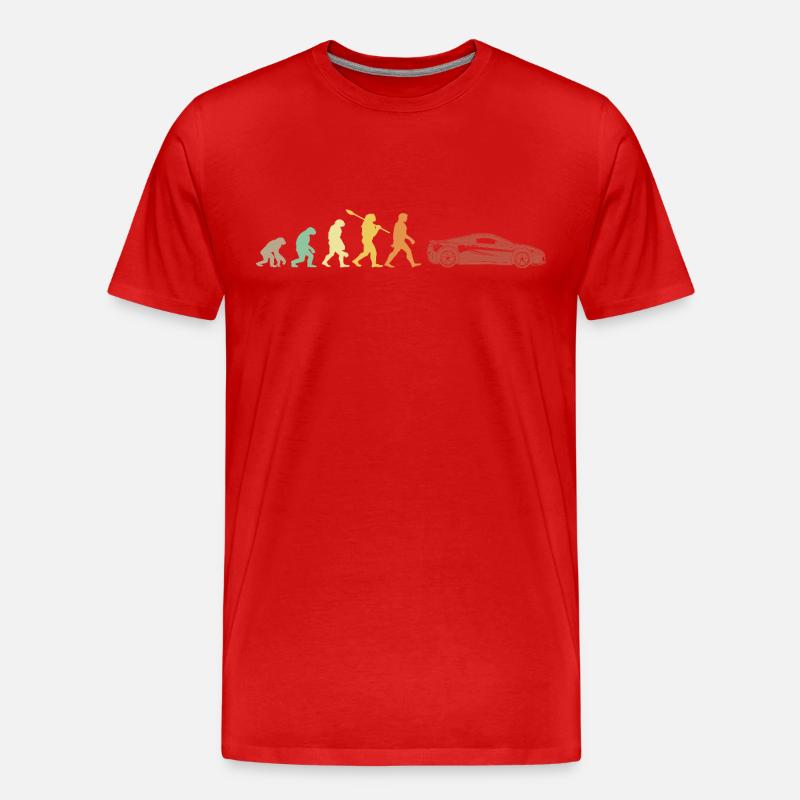 Auto De Sport Evolution - Männer Premium Bio T-Shirt - Rot