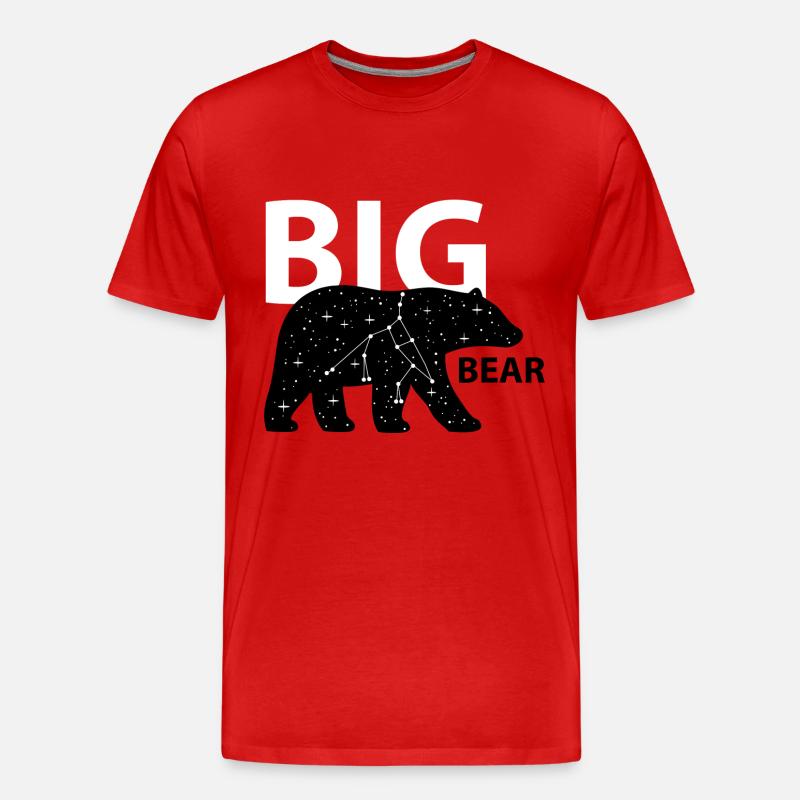 großer Bär(b) - Männer Premium Bio T-Shirt - Rot