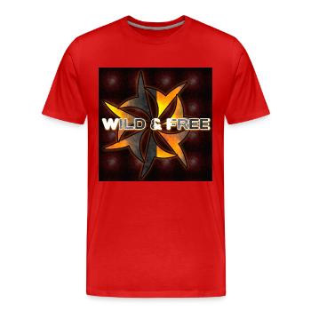 Wild & Free - Club WoW - T-shirt bio Premium Homme - rouge - Devant - Damien (186cm)