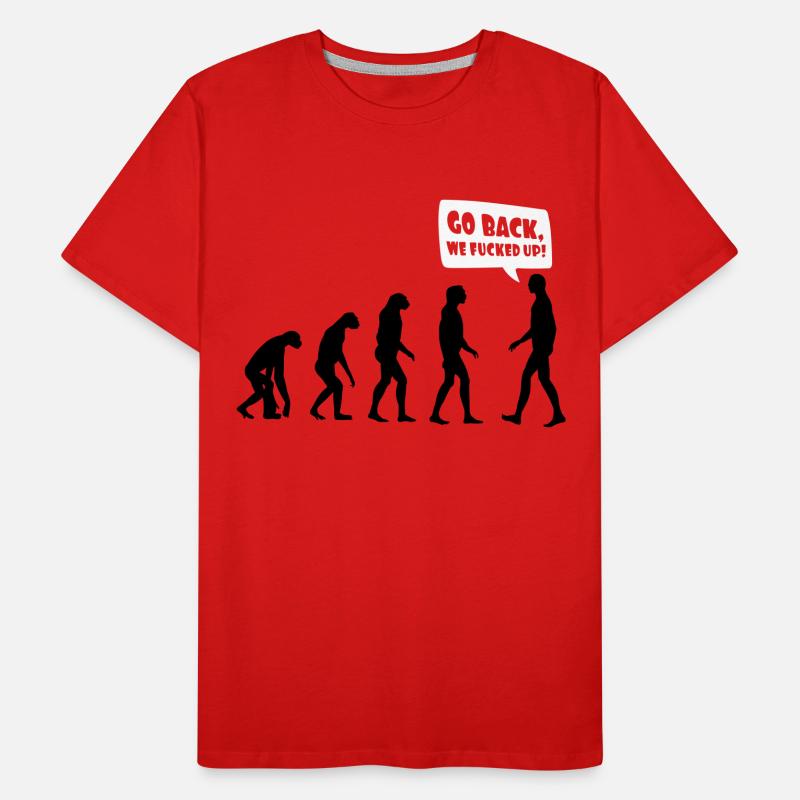 Evolution fucked up - Evolution verkackt Männer Premium Bio T-Shirt