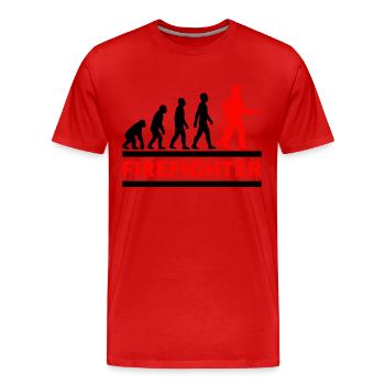 Évolution Pompier Héros Cadeau Cool - T-shirt bio Premium Homme - rouge - Devant - Damien (186cm)