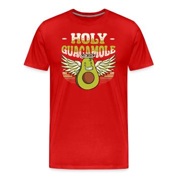 Sacred guacamole funny avocado - Men's Premium Organic T-Shirt - red - Front - Damien (186cm)