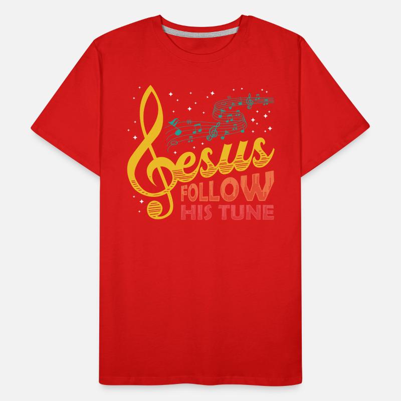 Jesus, clef, music, religious. Men's Premium Organic T-Shirt