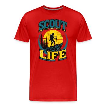 Scout Life Scout Camping Outdoor Scout - T-shirt bio Premium Homme - rouge - Devant - Damien (186cm)