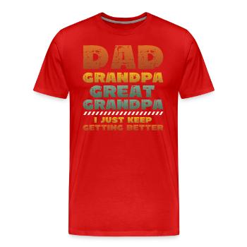 Announce the pregnancy. - Men's Premium Organic T-Shirt - red - Front - Damien (186cm)