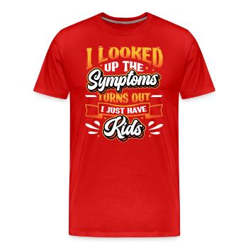 J’ai cherché les symptômes. - T-shirt bio Premium Homme - rouge - Devant - Damien (186cm)