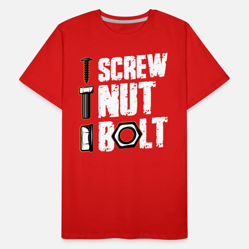 Screw Nut Bolt Mechanic Men's Premium Organic T-Shirt