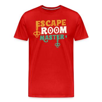 Escape Room Master Escape Room Birthday - Men's Premium Organic T-Shirt - red - Front - Damien (186cm)
