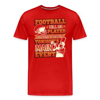 Fußball-Halbzeitshow Hauptveranstaltung - Männer Premium Bio T-Shirt - Rot - Vorne - Damien (186cm)