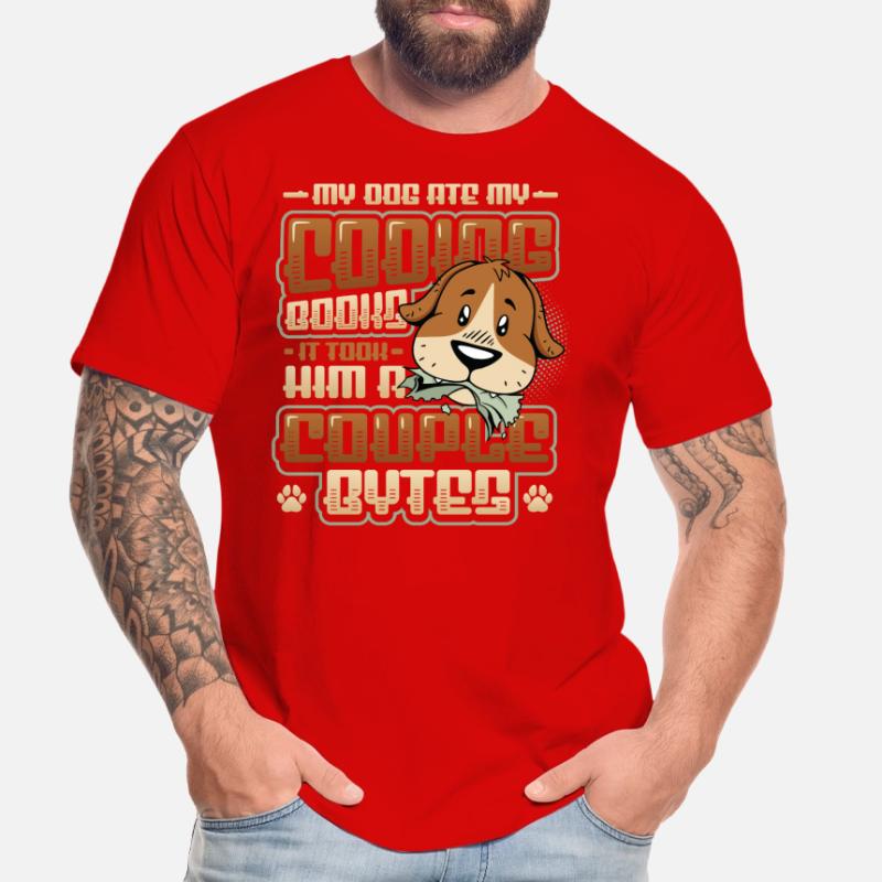 Hund Bytes Code Computer Witz Programmierung Männer Premium Bio T-Shirt