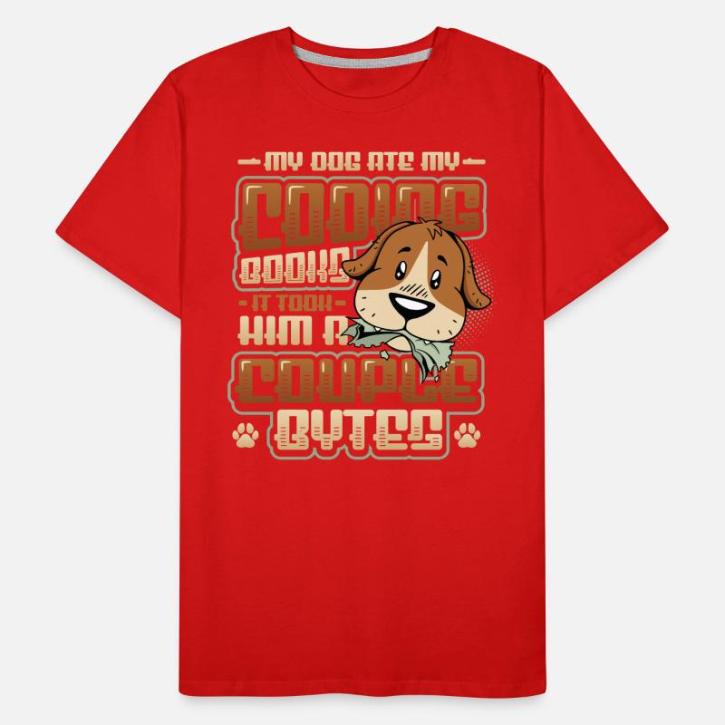 Hund Bytes Code Computer Witz Programmierung Männer Premium Bio T-Shirt