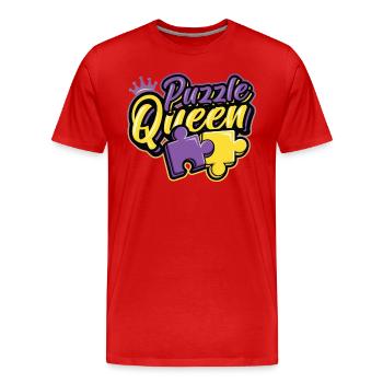 Puzzle Queen Jeu de puzzle - T-shirt bio Premium Homme - rouge - Devant - Damien (186cm)