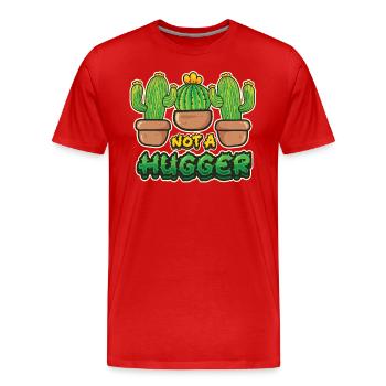 Pas de cactus étreint - T-shirt bio Premium Homme - rouge - Devant - Damien (186cm)