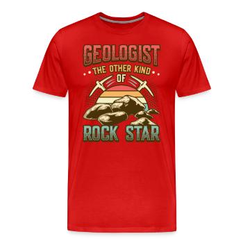 Geologe Geologie - Männer Premium Bio T-Shirt - Rot - Vorne - Damien (186cm)