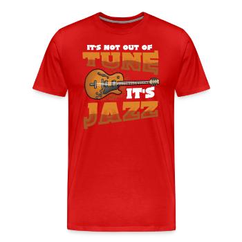 Es Ist Nicht Verstimmt, Es Ist Jazz - Jazz Band - Männer Premium Bio T-Shirt - Rot - Vorne - Damien (186cm)