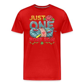 Plus qu’un rang pour crocheter - T-shirt bio Premium Homme - rouge - Devant - Damien (186cm)