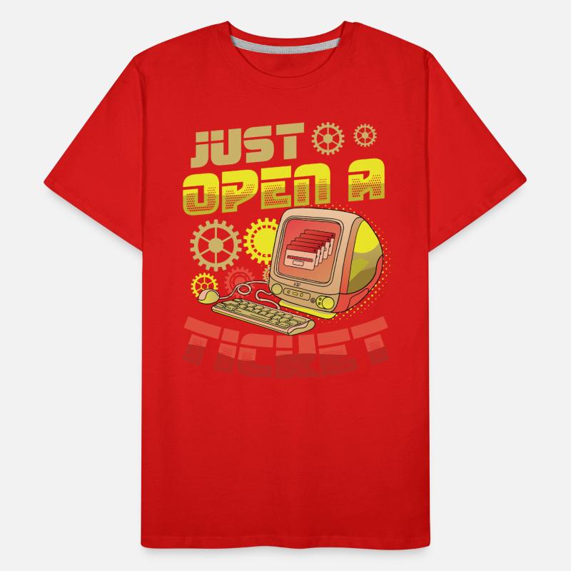 Il suffit d’ouvrir un ticket Support technique du centre d’assistance T-shirt bio Premium Homme