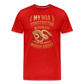 C’est de moi que vous devriez vous inquiéter. - T-shirt bio Premium Homme - rouge - Devant - Damien (186cm)