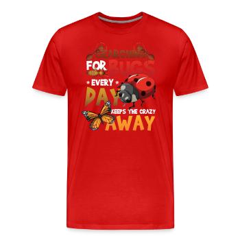 Search for insects - Men's Premium Organic T-Shirt - red - Front - Damien (186cm)