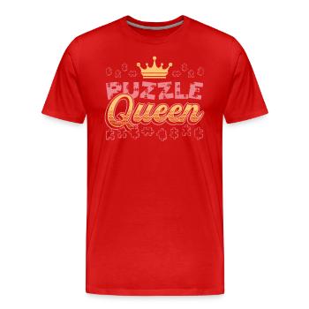 Puzzle Queen, puzzle game - Men's Premium Organic T-Shirt - red - Front - Damien (186cm)