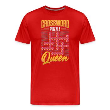 Mots croisés Queen Mots croisés Puzzle - T-shirt bio Premium Homme - rouge - Devant - Damien (186cm)