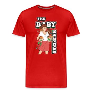 The Baby Whisperer Nanny Childminder Babysitter - Men's Premium Organic T-Shirt - red - Front - Damien (186cm)