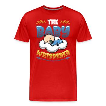 The Baby Whisperer Nanny Childminder Babysitter - Men's Premium Organic T-Shirt - red - Front - Damien (186cm)