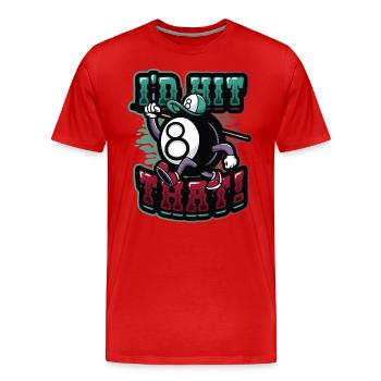 Id Hit That Pool Billards - T-shirt bio Premium Homme - rouge - Devant - Damien (186cm)