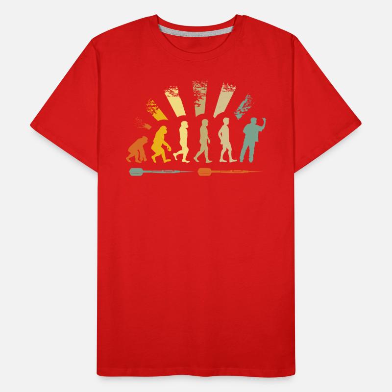 Darts Player Evolution Dartboard T-shirt bio Premium Homme