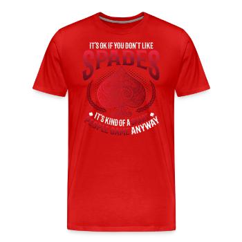 Es Ist In Ordnung, Wenn Du Pik Nicht Magst - Männer Premium Bio T-Shirt - Rot - Vorne - Damien (186cm)