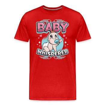 The Baby Whisperer, Nanny, Childminder, Babysitter - Men's Premium Organic T-Shirt - red - Front - Damien (186cm)