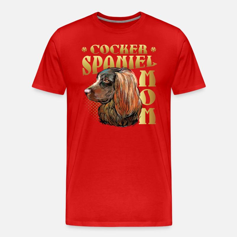 Cocker Spaniel Mom - Männer Premium Bio T-Shirt - Rot