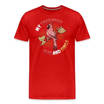 Birdwatcher, Bird lover, Pets - Men's Premium Organic T-Shirt - red - Front - Damien (186cm)