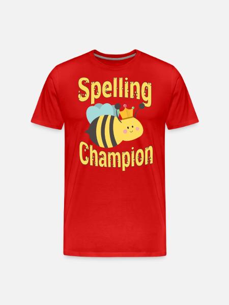 Spelling competition champion - Men's Premium Organic T-Shirt - red