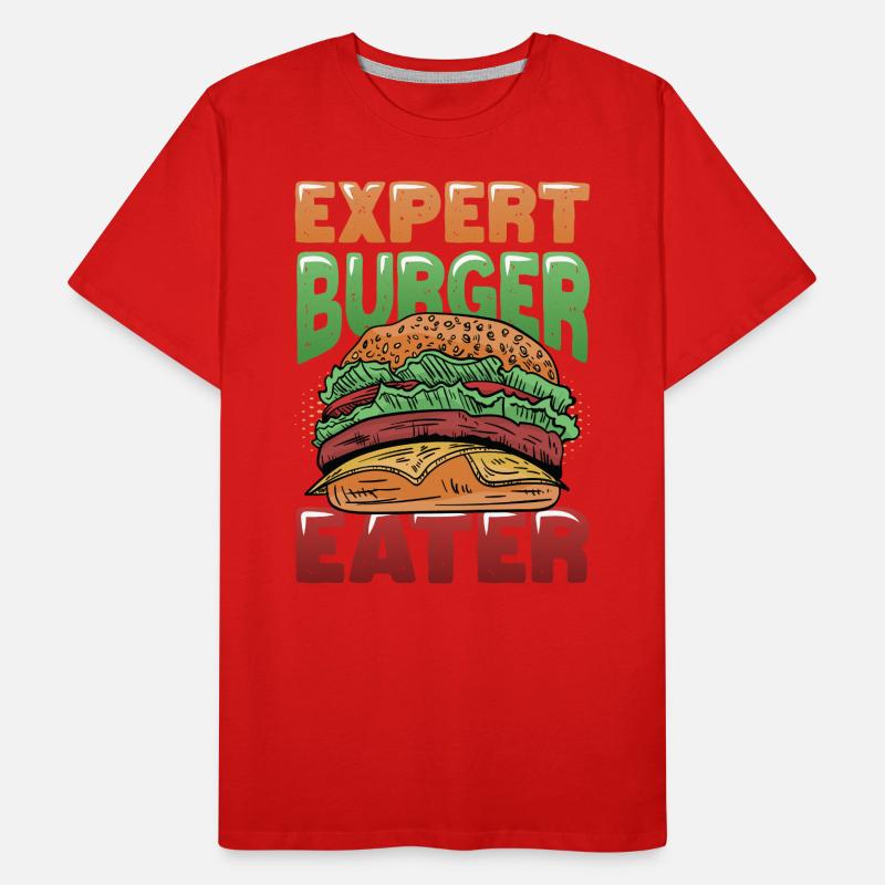Expert Burger Eater Cheeseburger Men's Premium Organic T-Shirt