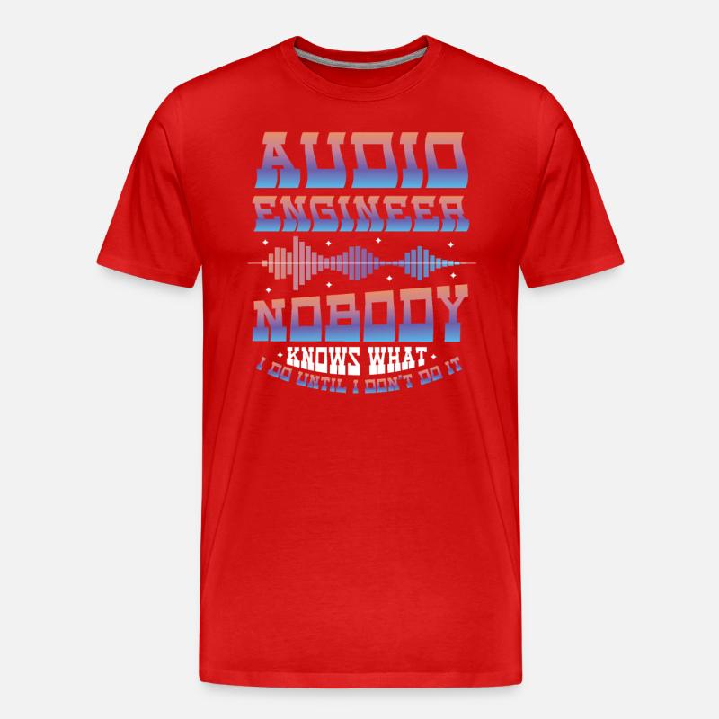 Tontechniker - Männer Premium Bio T-Shirt - Rot