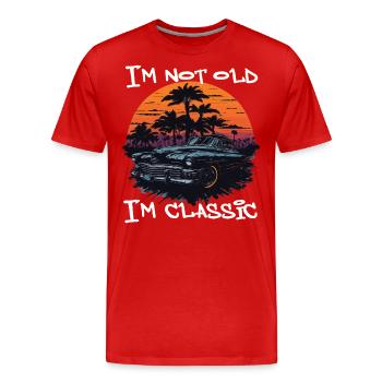 I´m Not Old I´m Classic - Männer Premium Bio T-Shirt - Rot - Vorne - Damien (186cm)