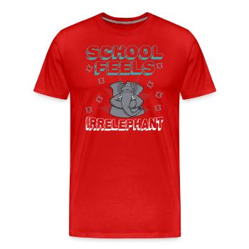 L’école se sent Irrelephant, anti-école - T-shirt bio Premium Homme - rouge - Devant - Damien (186cm)