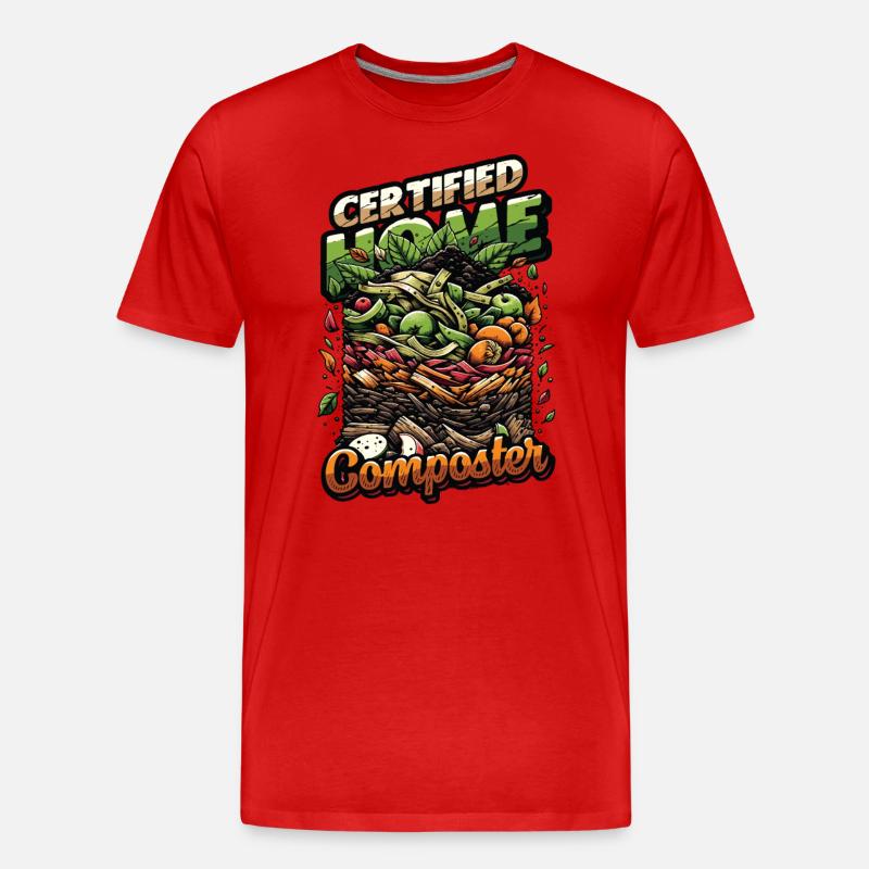 Composting Enthusiast Vermiculture Kompostierung - Männer Premium Bio T-Shirt - Rot