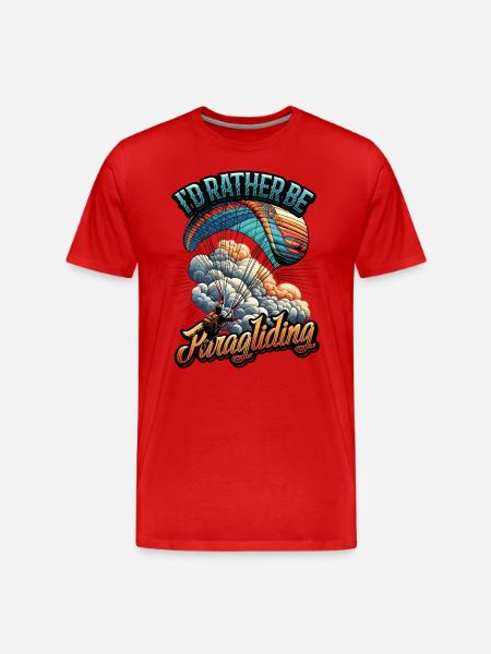 Skydiving Parachute Skydiving Paragliding - Men's Premium Organic T-Shirt - red